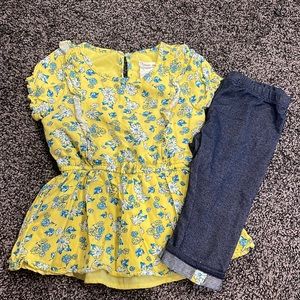 4t summer matching set t shirt and capris